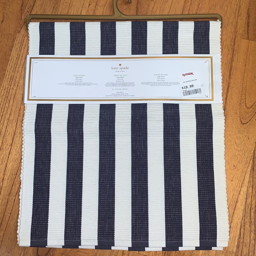 Kate Spade Blue and White Table Runner